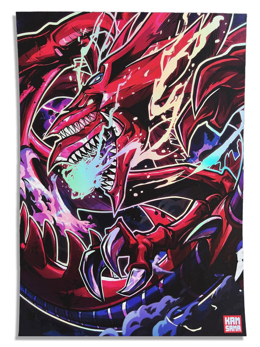 Slifer the Sky Dragon - Rainbow Holographique poster