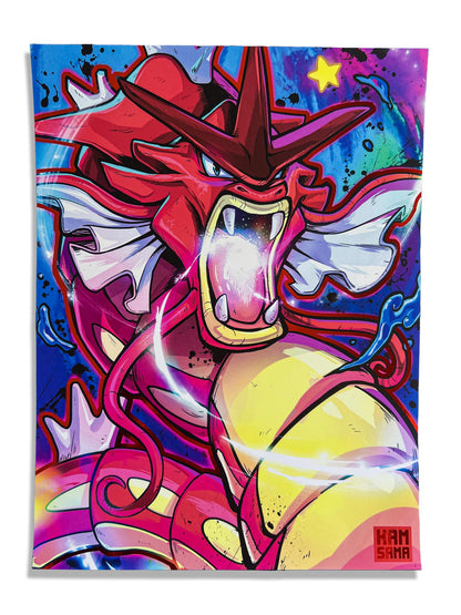 Leviator Red - Red Holographic poster