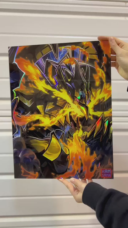 Dragon ailé de Râ - Plexiglas Rainbow Holographic