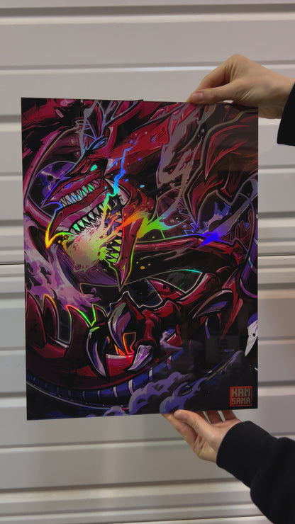 Slifer the Sky Dragon - Plexiglas Rainbow Holographic